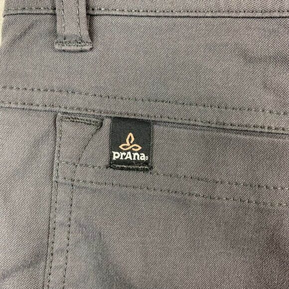 Prana Mens Shorts Small Gray Cargo Zion Belted 12" Inseam Outdoor Hiking UPF - Picture 9 of 9